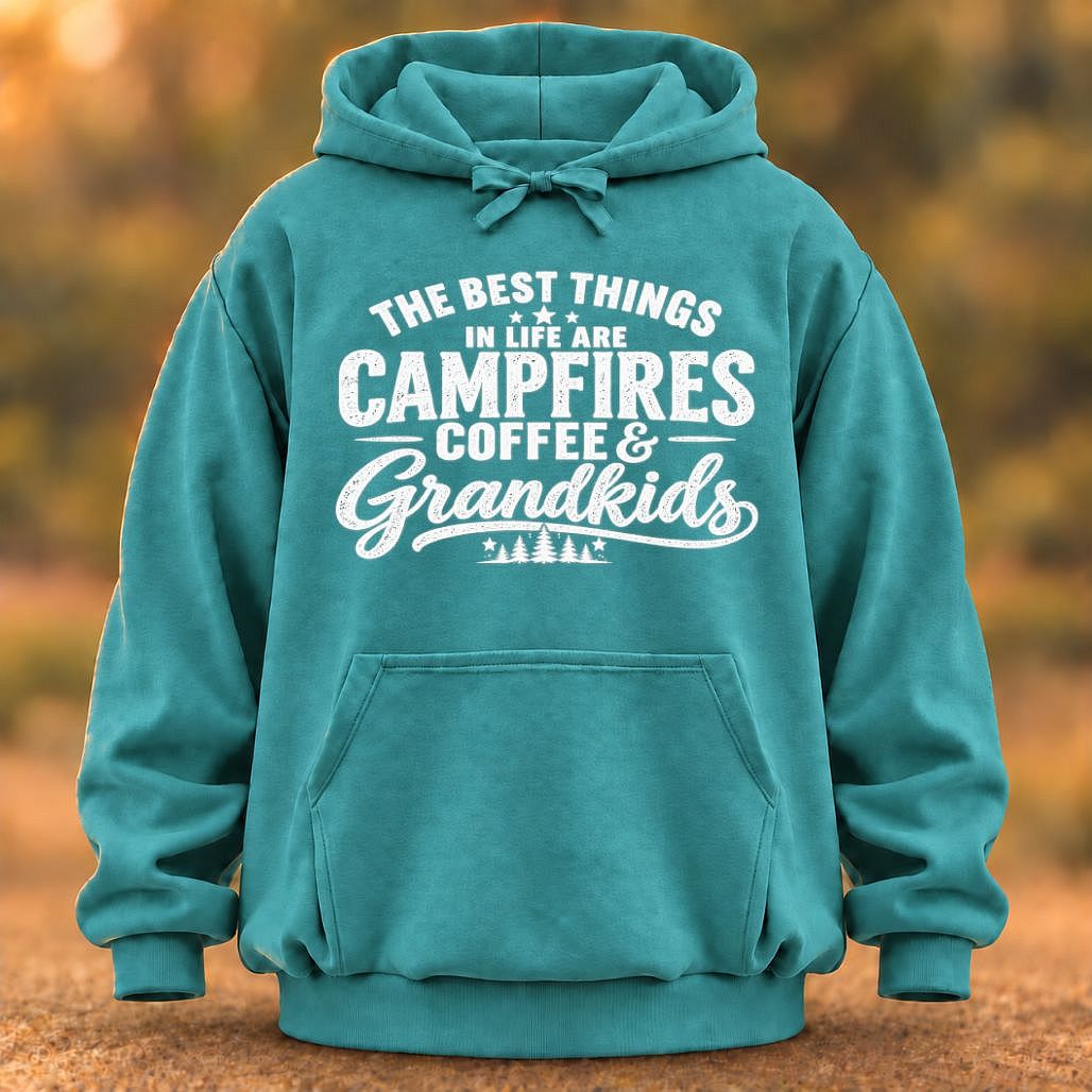Campfires Coffee & Grandkids Hoodie