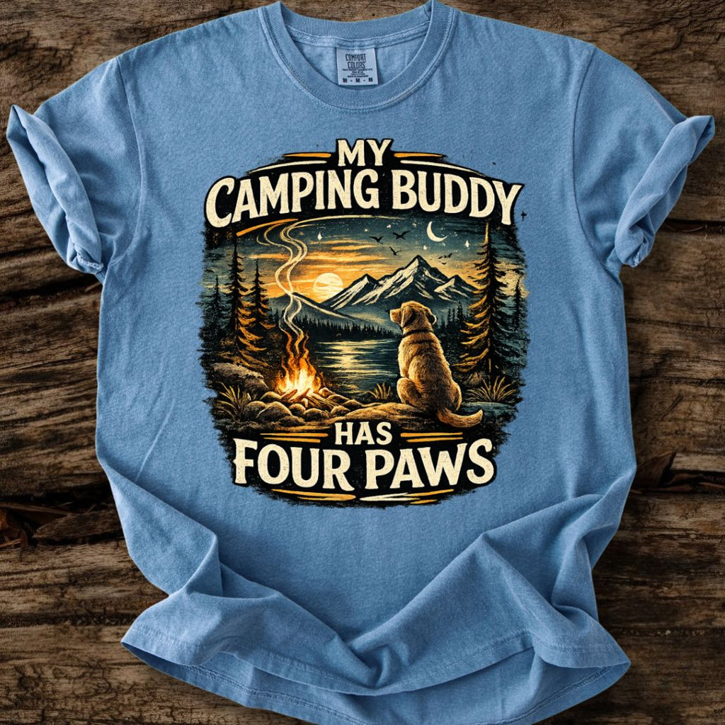 My Camping Buddy Has Four Paws T-Shirt