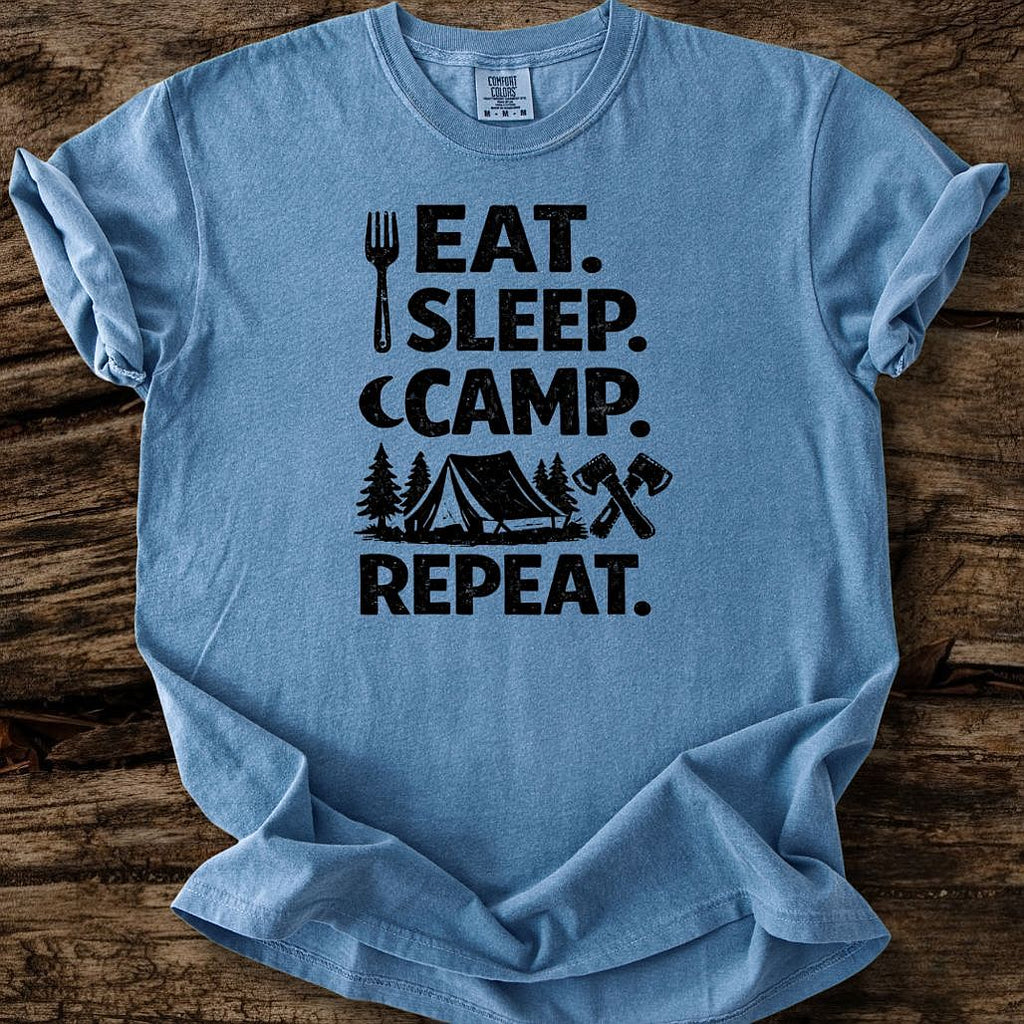 Eat, Sleep, Camp, Repeat T-Shirt