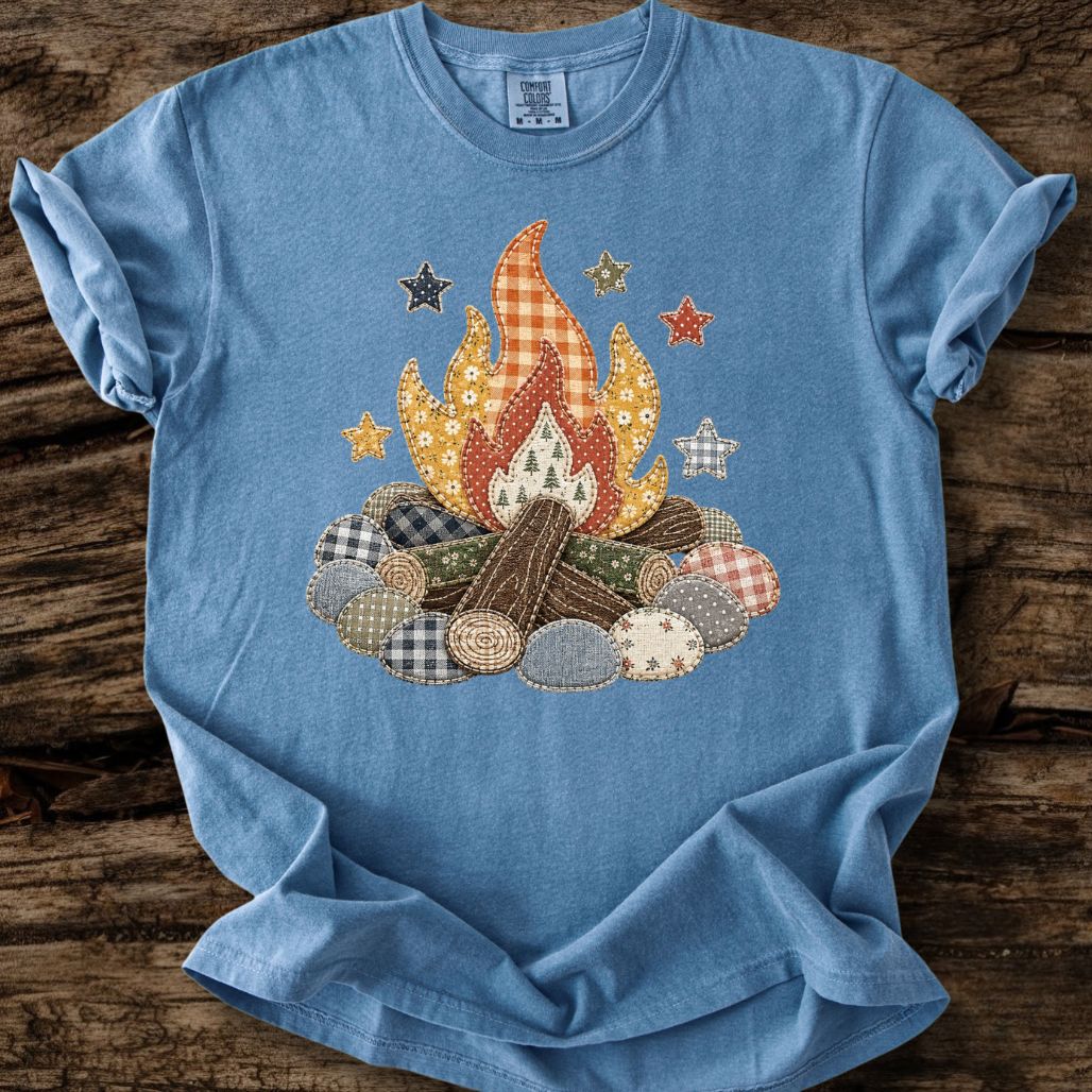 Campfire Faux Patchwork T-Shirt