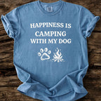 Happiness Is Camping With My Dog T-Shirt