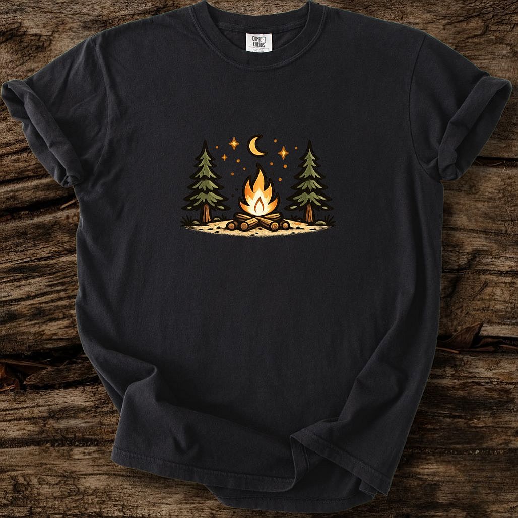Midnight Campfire - Small Print T-Shirt