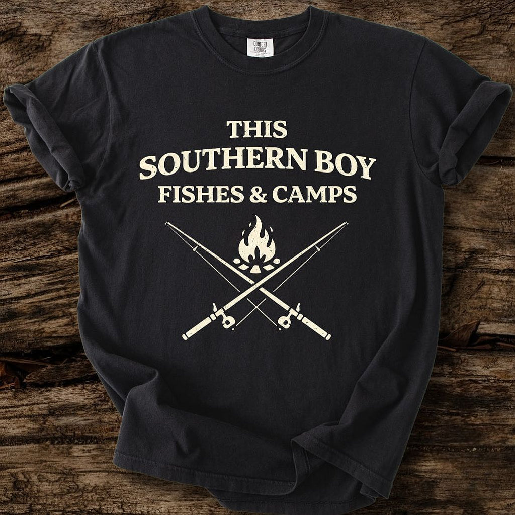 This Southern Boy Fishes & Camps T-Shirt