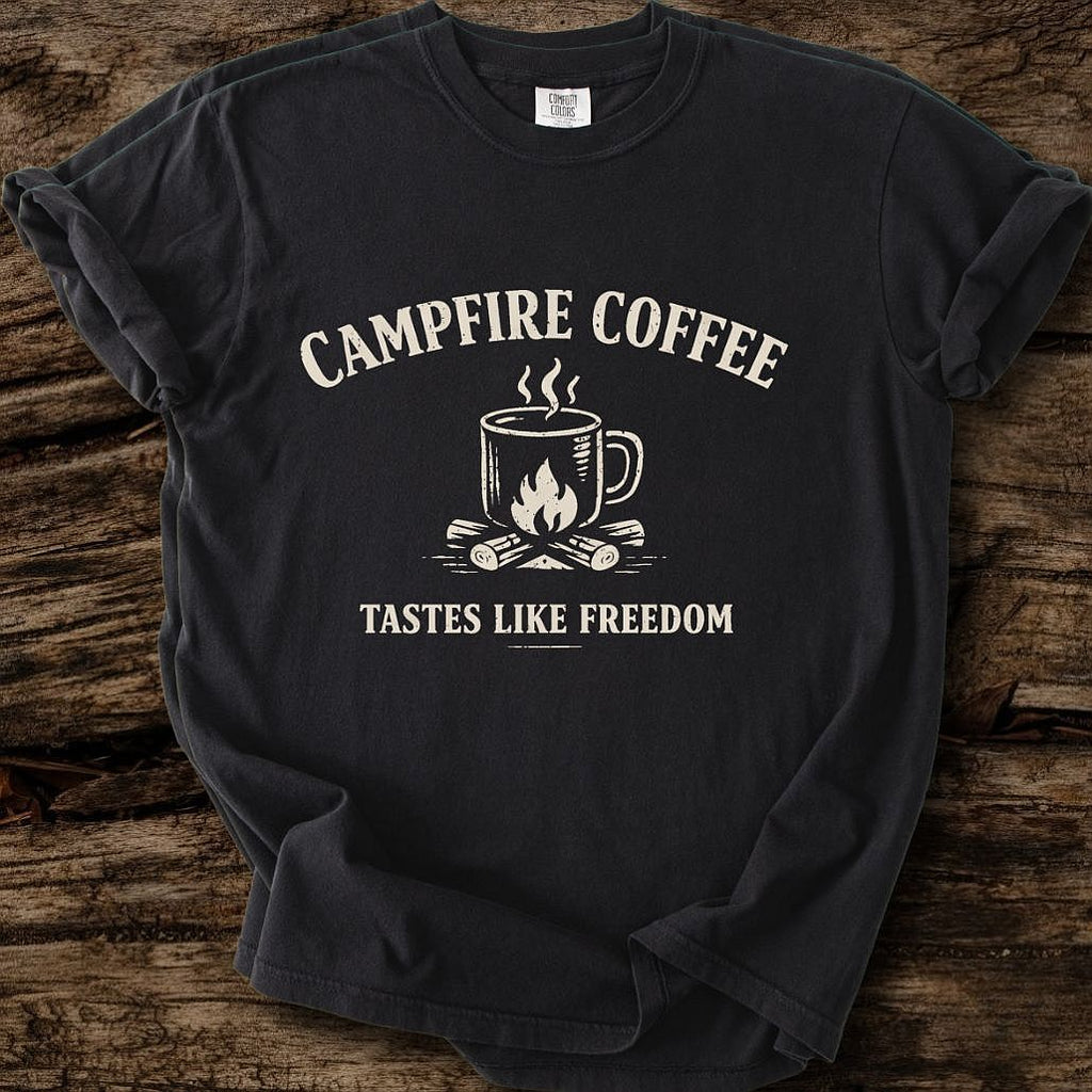Campfire Coffee Tastes Like Freedom T-Shirt