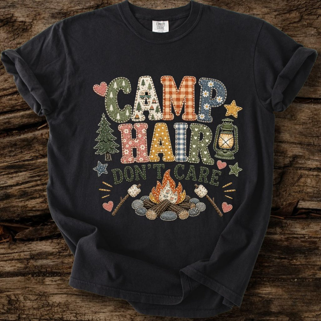 Camp Hair Faux Patchwork T-Shirt