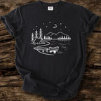 Crescent Moon Over Lake T-Shirt