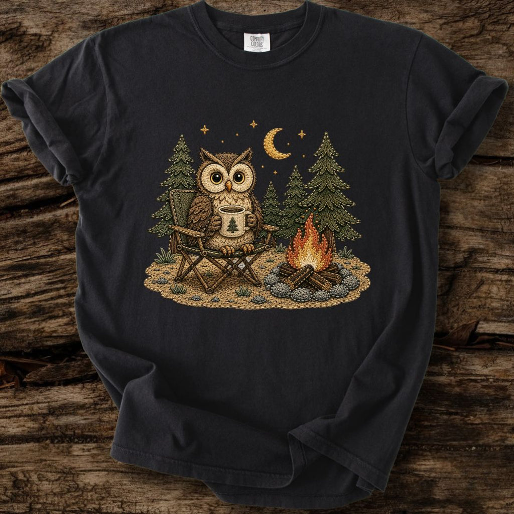 Camp Owl Faux Patchwork T-Shirt
