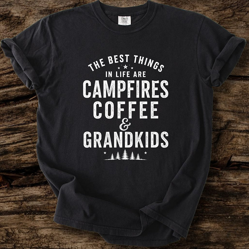 Campfires, Coffee, & Grandkids T-Shirt