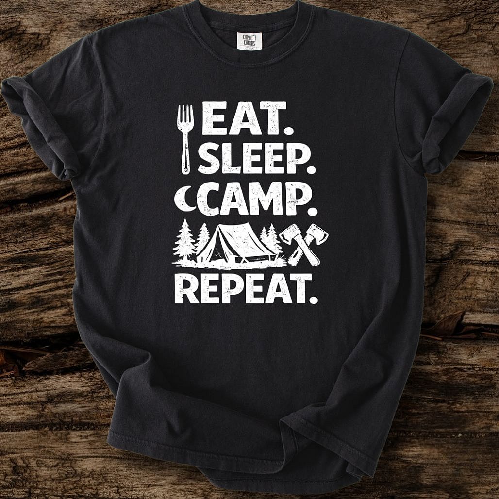 Eat, Sleep, Camp, Repeat T-Shirt