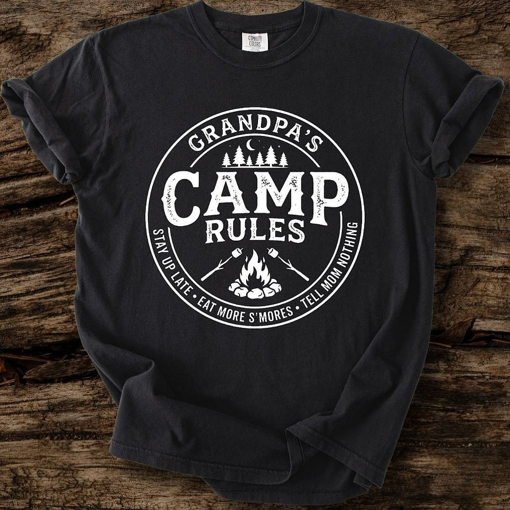Grandpa's Camp Rules T-Shirt