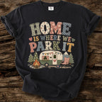 Home Is Where We Park It Faux Patchwork T-Shirt