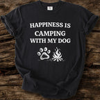 Happiness Is Camping With My Dog T-Shirt