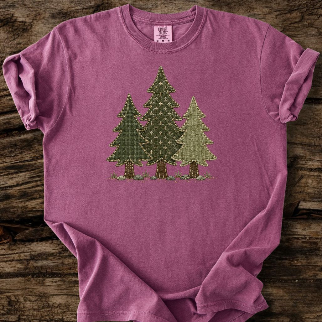 3 Pines Faux Patchwork T-Shirt