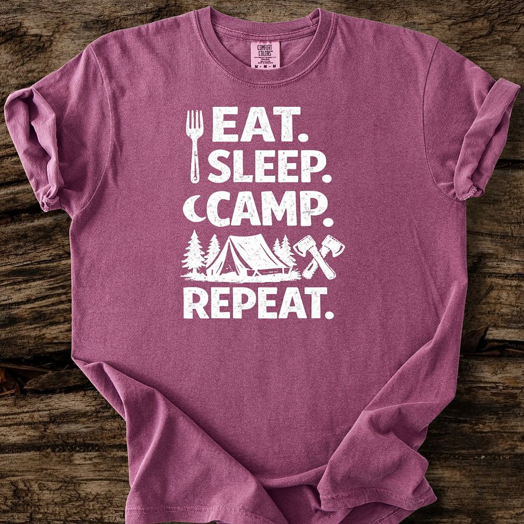 Eat, Sleep, Camp, Repeat T-Shirt