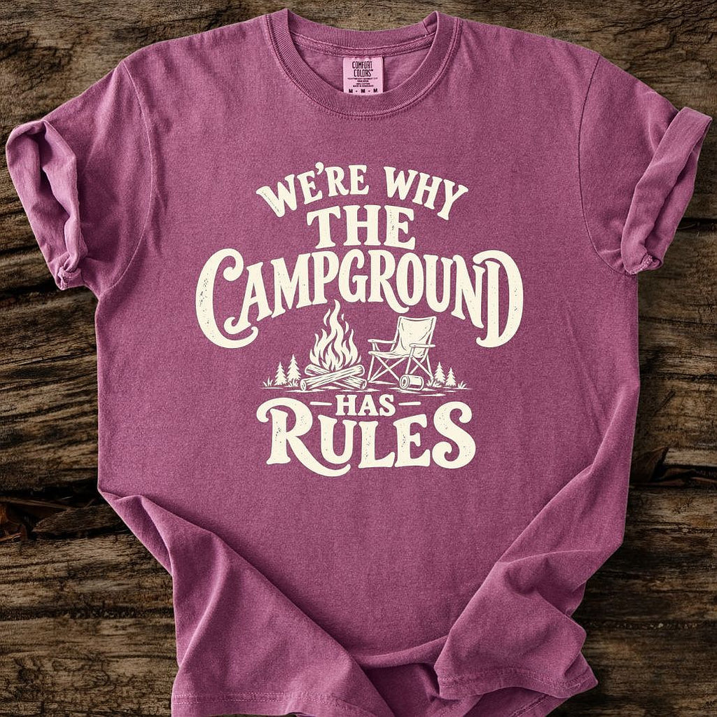 We're Why The Campground Has Rules T-Shirt