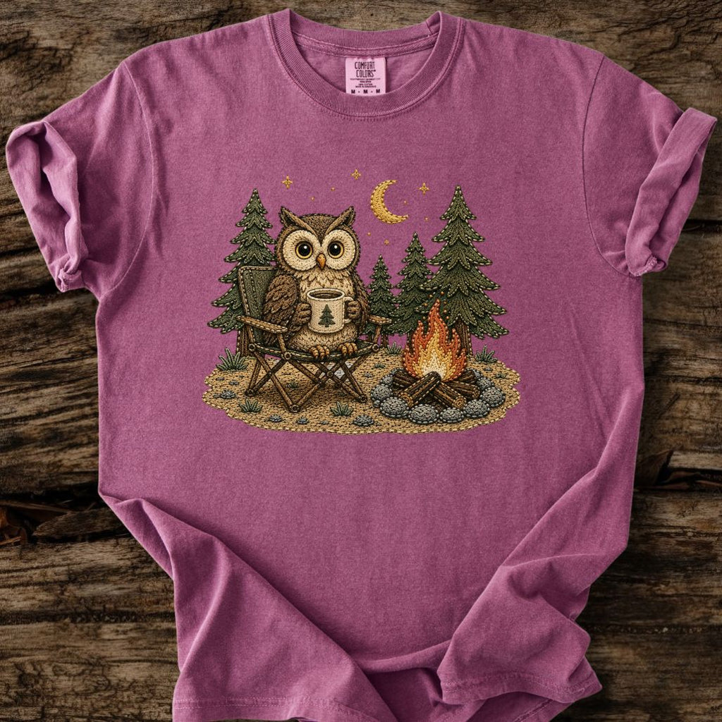 Camp Owl Faux Patchwork T-Shirt