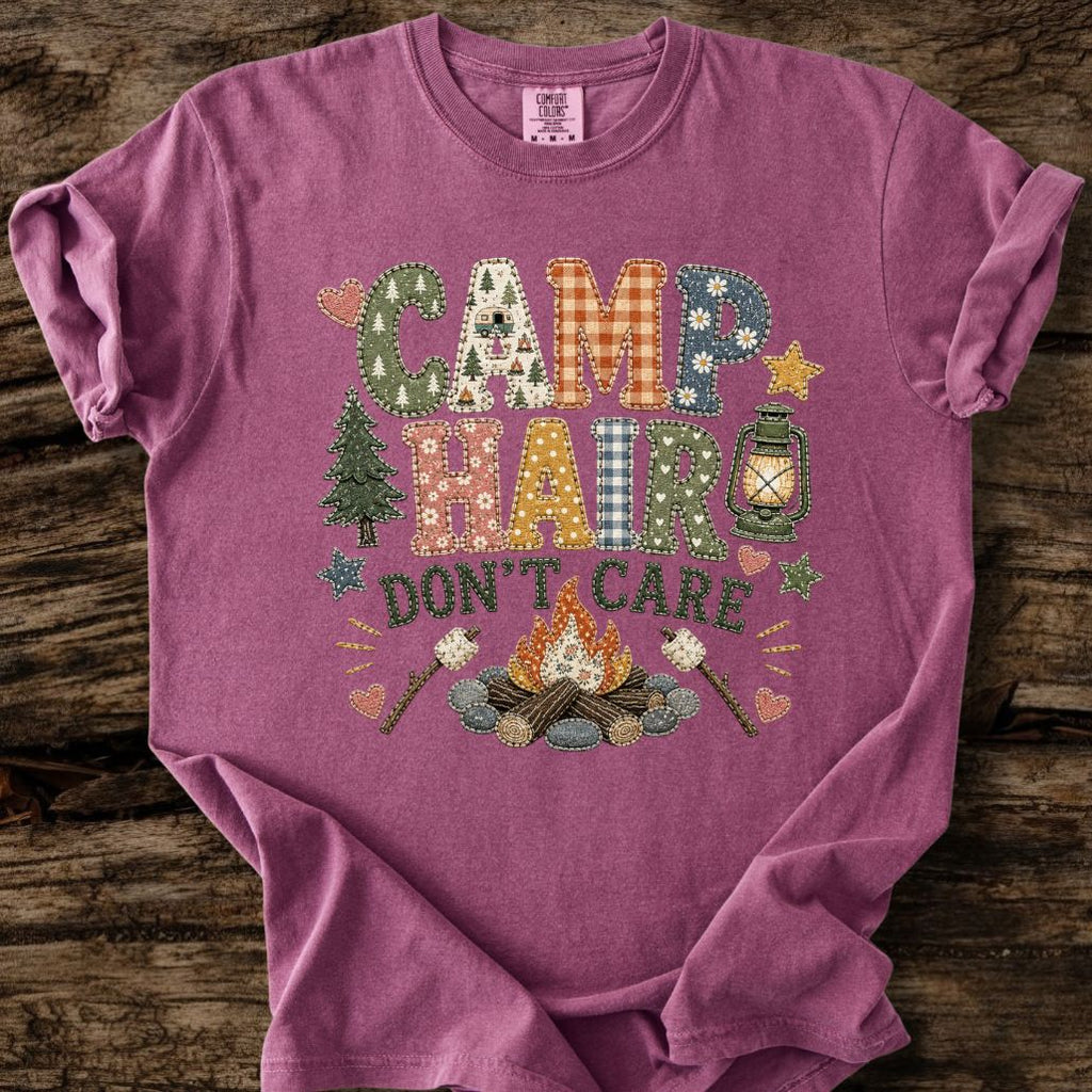 Camp Hair Faux Patchwork T-Shirt