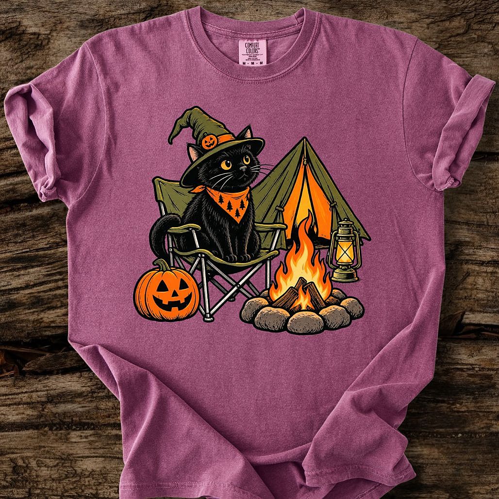 Black Cat Camper T-Shirt