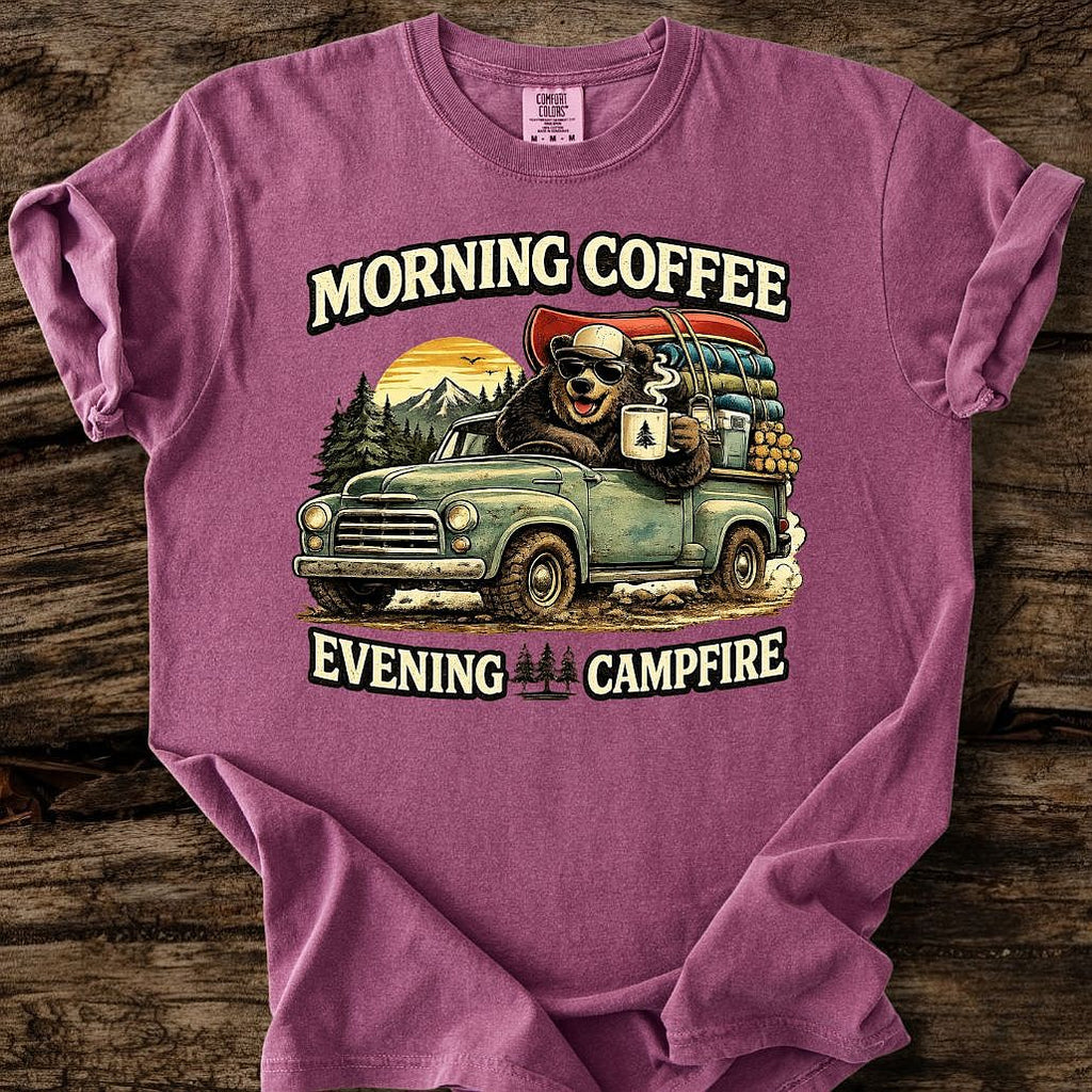 Morning Coffee - Evening Campfire T-Shirt