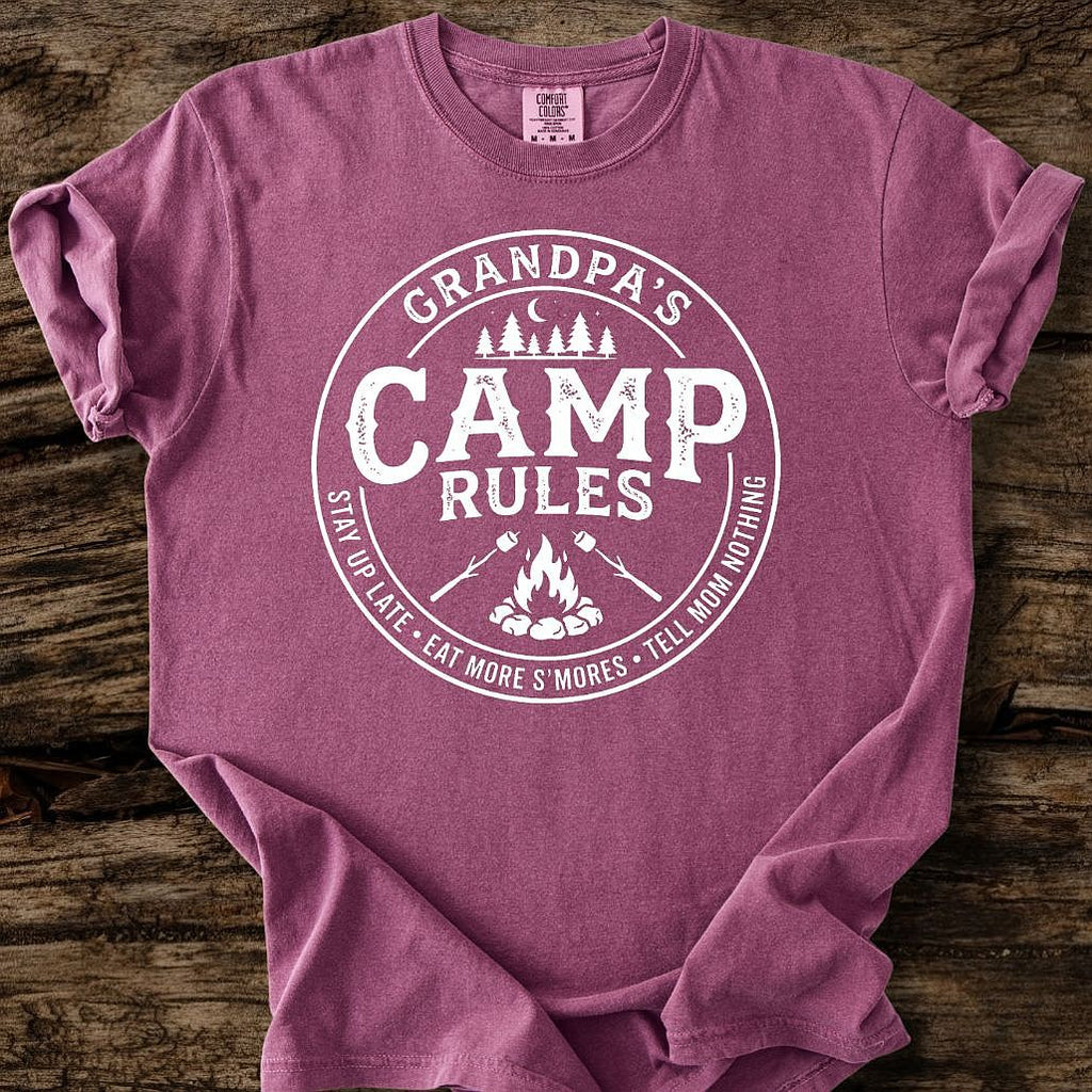 Grandpa's Camp Rules T-Shirt