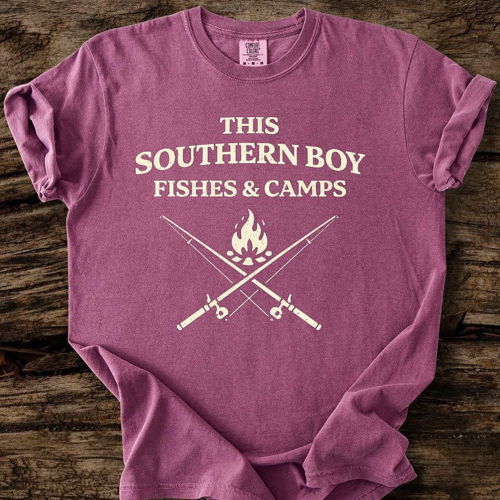 This Southern Boy Fishes & Camps T-Shirt