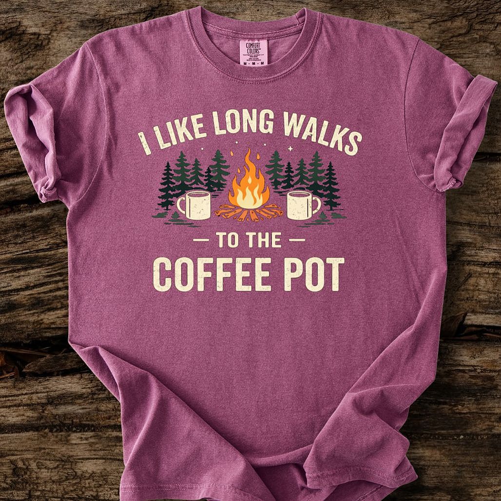 I Like Long Walks To The Coffee Pot T-Shirt