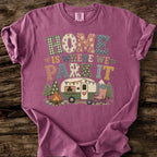 Home Is Where We Park It Faux Patchwork T-Shirt